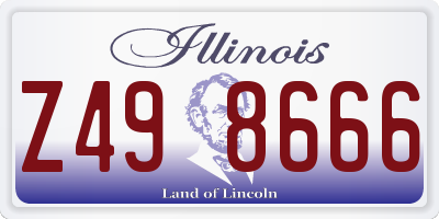 IL license plate Z498666