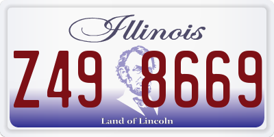 IL license plate Z498669