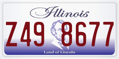IL license plate Z498677