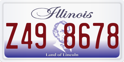 IL license plate Z498678