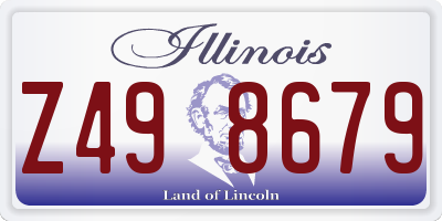 IL license plate Z498679