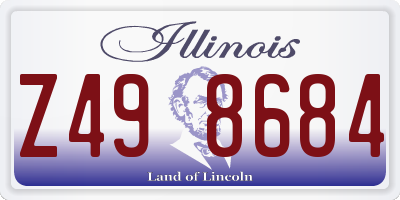 IL license plate Z498684