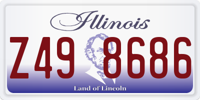 IL license plate Z498686