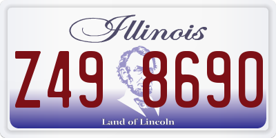 IL license plate Z498690