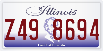 IL license plate Z498694