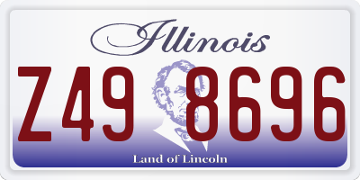 IL license plate Z498696
