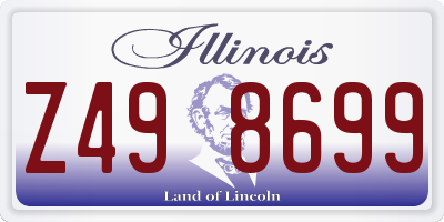 IL license plate Z498699