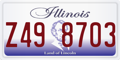 IL license plate Z498703