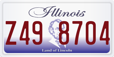 IL license plate Z498704