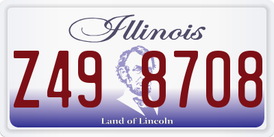 IL license plate Z498708