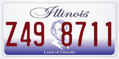 IL license plate Z498711