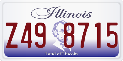 IL license plate Z498715