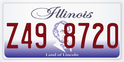 IL license plate Z498720