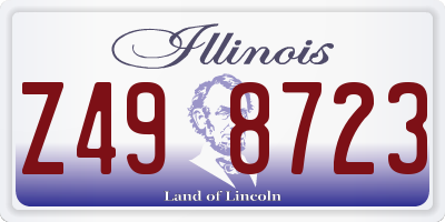 IL license plate Z498723