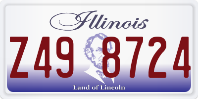IL license plate Z498724