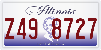 IL license plate Z498727
