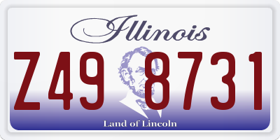 IL license plate Z498731