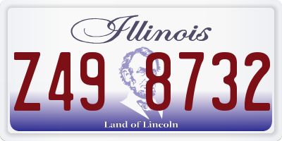 IL license plate Z498732