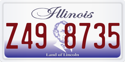 IL license plate Z498735