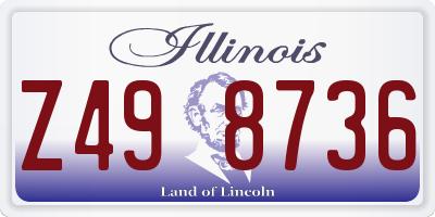 IL license plate Z498736