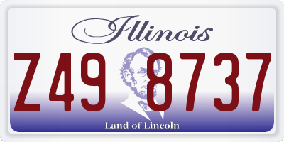 IL license plate Z498737