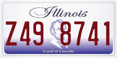 IL license plate Z498741