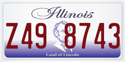 IL license plate Z498743
