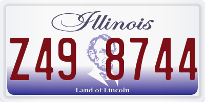 IL license plate Z498744