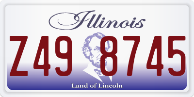IL license plate Z498745