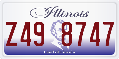 IL license plate Z498747
