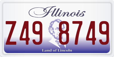 IL license plate Z498749