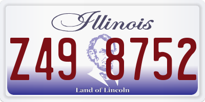 IL license plate Z498752