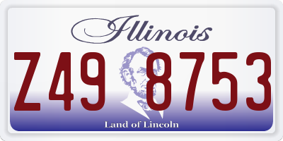 IL license plate Z498753