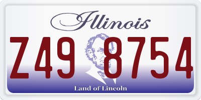 IL license plate Z498754