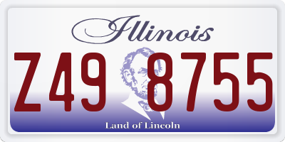 IL license plate Z498755