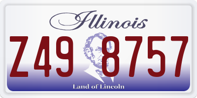 IL license plate Z498757