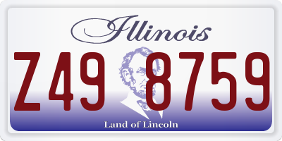 IL license plate Z498759