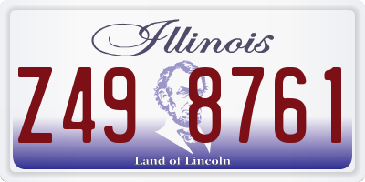 IL license plate Z498761