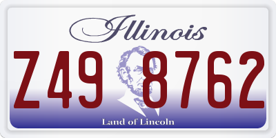 IL license plate Z498762