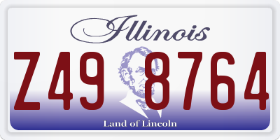 IL license plate Z498764