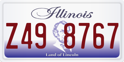 IL license plate Z498767