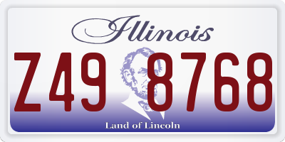 IL license plate Z498768