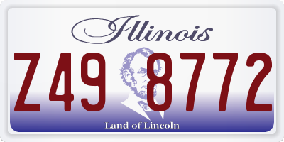 IL license plate Z498772