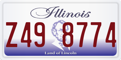 IL license plate Z498774