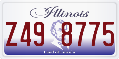 IL license plate Z498775