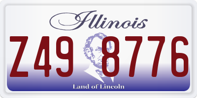 IL license plate Z498776