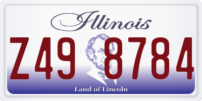 IL license plate Z498784