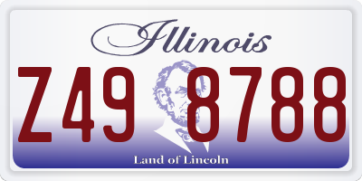 IL license plate Z498788