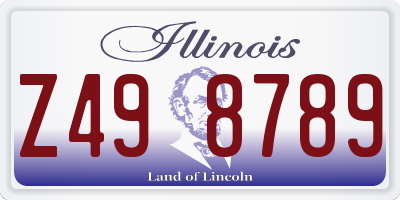 IL license plate Z498789