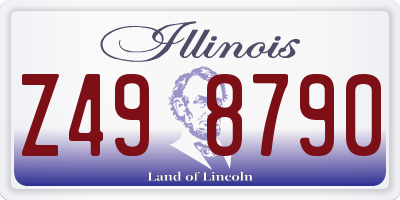 IL license plate Z498790